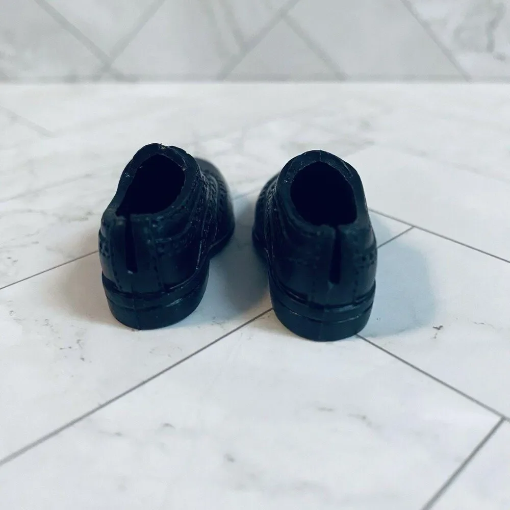 Vintage Ken Shoes Black Loafers Wingtip Oxford Suit Style Dress Shoe  Mattel